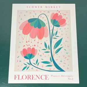 Floral Market Botanical Archive FLORENCE Papiers Decoupes No. 4 Gallery Print